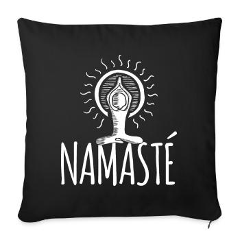 Yoga Namaste - Sofa pillowcase 17,3'' x 17,3'' (45 x 45 cm) - black - Front