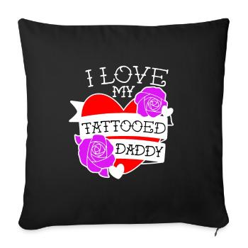 I Love My Daddy - Sofa pillowcase 17,3'' x 17,3'' (45 x 45 cm) - black - Front