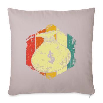 Argent de l’argent - Housse de coussin décorative 45 x 45 cm - taupe clair - Devant