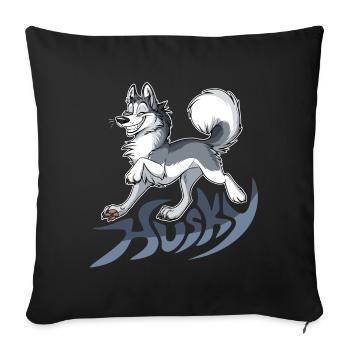 Musky Husky - Sofa pillowcase 17,3'' x 17,3'' (45 x 45 cm) - black - Front