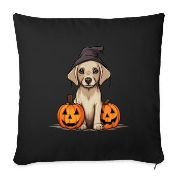 Halloween Labrador - Housse de coussin décorative 45 x 45 cm - noir - Devant