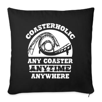 Coasterholic Roller Coaster - Sofakissenbezug 45 x 45 cm - Schwarz - Vorne