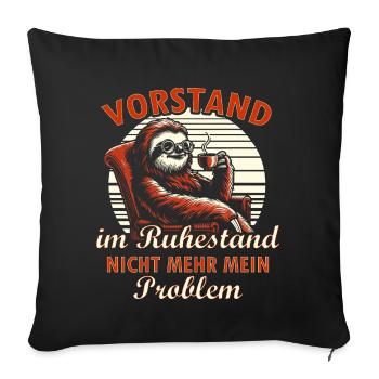 Vorstand Ruhestand - Sofakissenbezug 45 x 45 cm - Schwarz - Vorne