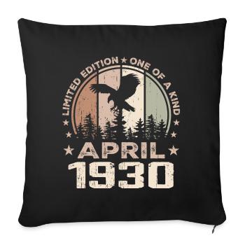 Incomparable depuis avril 1930, 94e Anniversaire - Housse de coussin décorative 45 x 45 cm - noir - Devant