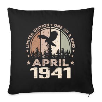 Incomparable depuis avril 1941, 83e Anniversaire - Housse de coussin décorative 45 x 45 cm - noir - Devant