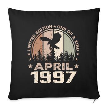 Incomparable since April 1997, 27th Anniversary - Sofa pillowcase 17,3'' x 17,3'' (45 x 45 cm) - black - Front