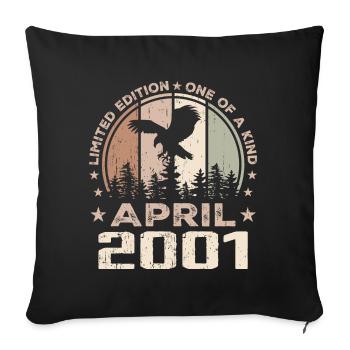 Incomparable since April 2001, 23rd Anniversary - Sofa pillowcase 17,3'' x 17,3'' (45 x 45 cm) - black - Front