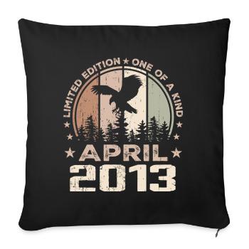 Incomparable since April 2013, 11th Anniversary - Sofa pillowcase 17,3'' x 17,3'' (45 x 45 cm) - black - Front