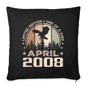 Incomparable since April 2008, 16th Anniversary - Sofa pillowcase 17,3'' x 17,3'' (45 x 45 cm) - black - Front