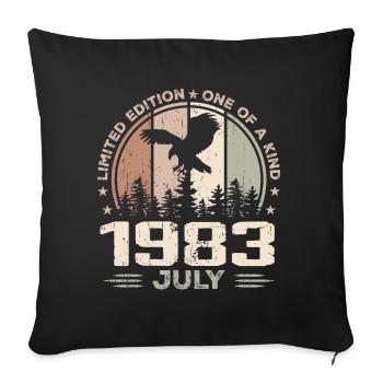 Incomparable since July 1983, 41st Anniversary - Sofa pillowcase 17,3'' x 17,3'' (45 x 45 cm) - black - Front