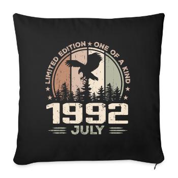 Incomparable since July 1992, 32nd Anniversary - Sofa pillowcase 17,3'' x 17,3'' (45 x 45 cm) - black - Front