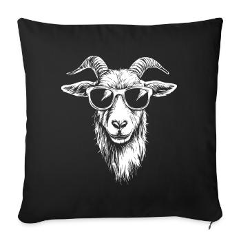 Goat Goat Sunglasses - Sofa pillowcase 17,3'' x 17,3'' (45 x 45 cm) - black - Front