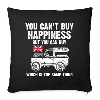 Bonheur terrien - Housse de coussin décorative 45 x 45 cm - noir - Devant
