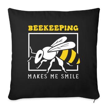 Apiculture Ironic Quote Abeille Miel - Housse de coussin décorative 45 x 45 cm - noir - Devant