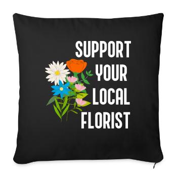 Soutenez votre fleuriste Nature Hobby Gardener - Housse de coussin décorative 45 x 45 cm - noir - Devant