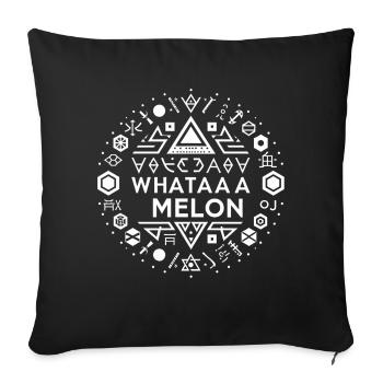 Whataaa Melon 5 - Housse de coussin décorative 45 x 45 cm - noir - Devant