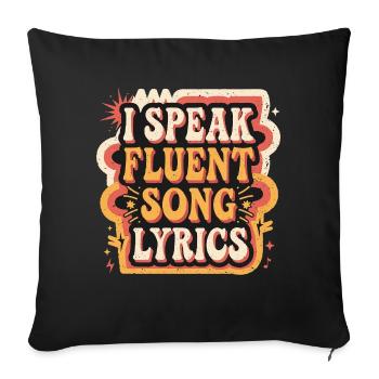 I Speak Fluent Song Lyrics 8 - Sofakissenbezug 45 x 45 cm - Schwarz - Vorne