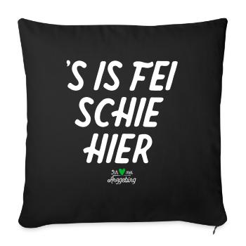 C'est une honte à Arzgebirg - dit Erzgebirge - Housse de coussin décorative 45 x 45 cm - noir - Devant