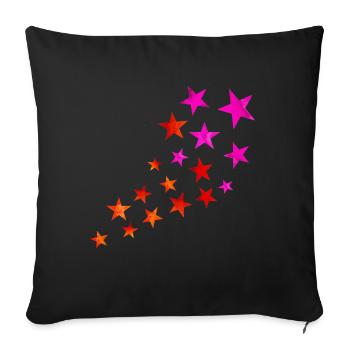 Sternschnuppe - Sofakissenbezug 45 x 45 cm - Schwarz - Vorne