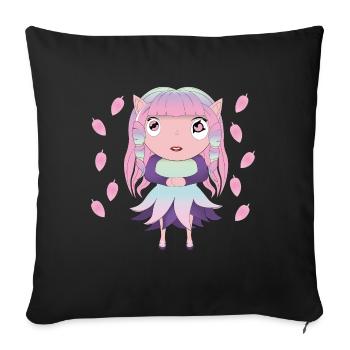 Aurelia - Sofa pillowcase 17,3'' x 17,3'' (45 x 45 cm) - black - Front