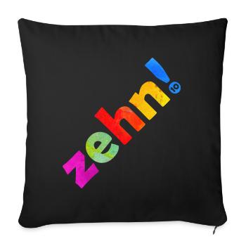 ZEHN 10 JAHRE 10. GEBURTSTAG - Sofakissenbezug 45 x 45 cm - Schwarz - Vorne
