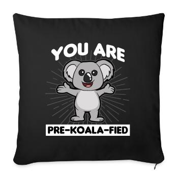 Koala Eukalyptus Australien - Sofakissenbezug 45 x 45 cm - Schwarz - Vorne