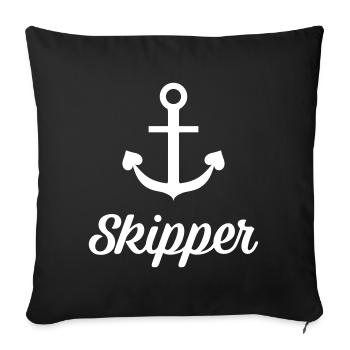 Équipage - Skipper Segeln Charter Mannschaft - 4 - Housse de coussin décorative 45 x 45 cm - noir - Devant