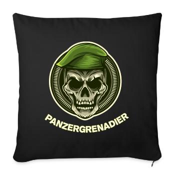 Bundeswehr Soldat Panzergrenadier Grenadier - Sofakissenbezug 45 x 45 cm - Schwarz - Vorne