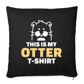 Otter - Sofakissenbezug 45 x 45 cm - Schwarz - Vorne