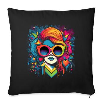Pride Summer Girl - Sofa pillowcase 17,3'' x 17,3'' (45 x 45 cm) - black - Front