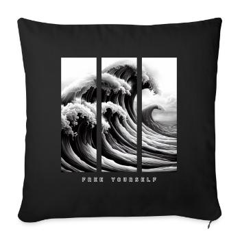 Great Wave - Free Yourself - Sofa pillowcase 17,3'' x 17,3'' (45 x 45 cm) - black - Front