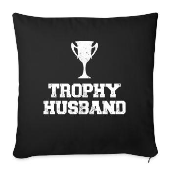 Husband Groom Marriage Wedding Gift Idea - Sofa pillowcase 17,3'' x 17,3'' (45 x 45 cm) - black - Front
