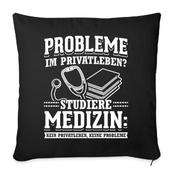 Privacy Study medicine - Sofa pillowcase 17,3'' x 17,3'' (45 x 45 cm) - black - Front