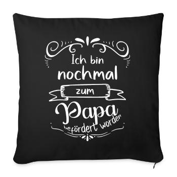 Dad Carriage - Expectant Father Gift Idea - Sofa pillowcase 17,3'' x 17,3'' (45 x 45 cm) - black - Front