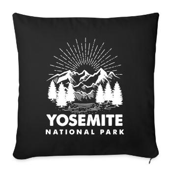 Chemise du parc national de Yosemite - Housse de coussin décorative 45 x 45 cm - noir - Devant