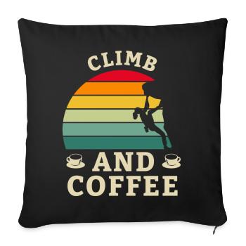 Boulder Climbing Mountaineering Rock Climbing Gift - Sofa pillowcase 17,3'' x 17,3'' (45 x 45 cm) - black - Front