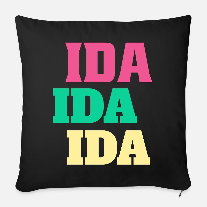 Ida Idachen Geburtstag Name Vorname Geschenke - Sofakissenbezug 45 x 45 cm - Schwarz