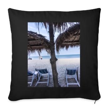 Beach Holidays - Sofa pillowcase 17,3'' x 17,3'' (45 x 45 cm) - black - Front