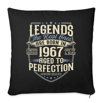 Born in 1967 Legends Birthday Gift - Sofa pillowcase 17,3'' x 17,3'' (45 x 45 cm) - black - Front