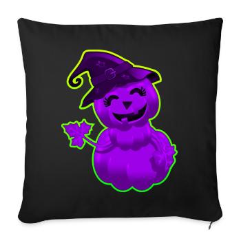 Cute Halloween Pumpkin - Purple - Sofa pillowcase 17,3'' x 17,3'' (45 x 45 cm) - black - Front
