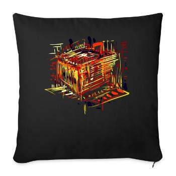 Architecte - Housse de coussin décorative 45 x 45 cm - noir - Devant