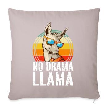 No Drama LLama - Sofa pillowcase 17,3'' x 17,3'' (45 x 45 cm) - light taupe - Front