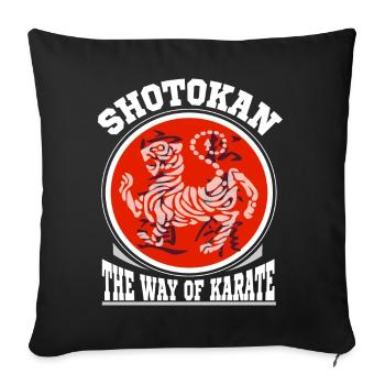 Shotokan the path of karate design - Sofa pillowcase 17,3'' x 17,3'' (45 x 45 cm) - black - Front
