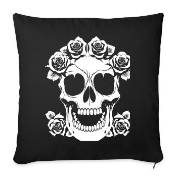 Horror Skull Skull Art Skull Gothic Heavy Metal - Sofa pillowcase 17,3'' x 17,3'' (45 x 45 cm) - black - Front