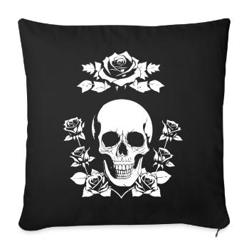 Horror Skull Skull Art Skull Gothic Heavy Metal - Sofa pillowcase 17,3'' x 17,3'' (45 x 45 cm) - black - Front