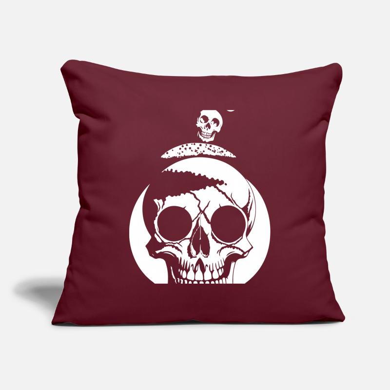 Horror Schädel Schädel Kunst Schädel Gothic Heavy Metal Sofakissenbezug 45 x 45 cm