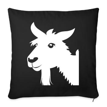 Funny Llama Silhouette Cheeky Fun Llamas - Sofa pillowcase 17,3'' x 17,3'' (45 x 45 cm) - black - Front