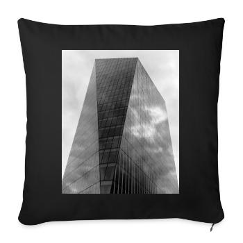 Urban Skyline Reflections - Sofakissenbezug 45 x 45 cm - Schwarz - Vorne