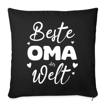 Best granny in the world heart - Sofa pillowcase 17,3'' x 17,3'' (45 x 45 cm) - black - Front