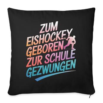 Hockey Hockey Sports Hockey Players - Sofa pillowcase 17,3'' x 17,3'' (45 x 45 cm) - black - Front